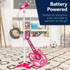 Best Choice Products 19in Kids Toy Guitar, Pretend Play Musical Instrument Toy for Toddlers w/Mic, Stand, 8 Demo Songs, Lights & Sounds - Black view 3