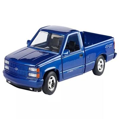 1992 454 SS Pickup Truck Blue Metallic 1/24 Diecast Model Car by Motormax 73203MBL