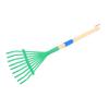 ibasenice Boy Girl's Garden Rake Removable Wooden Handle Rake for Boys and Girls Gardening Outdoor Work Tool for Leaves Green view 1