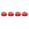 4Pcs Aluminum 24mm Hex Wheel Nuts Wheel Hub Cover Dustproof Anti-Skid for ARR-ma 1/5 for KRA-TON 8S for Out-CAST 8S RC Car,Red view 1