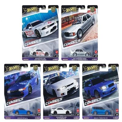 1:64 Diecast Model Car Compatible with Hot Wheels Car Culture 2024 "Modern Classics E Case Set of 5 Cars, FPY86-961E