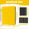 1000+ Pockets Trading Card Binder, 16 Pockets Trading Card Binder Ringless Side Loading Trading Card Album Folder for TCG,MTG,Sports Cards(Yellow) view 2