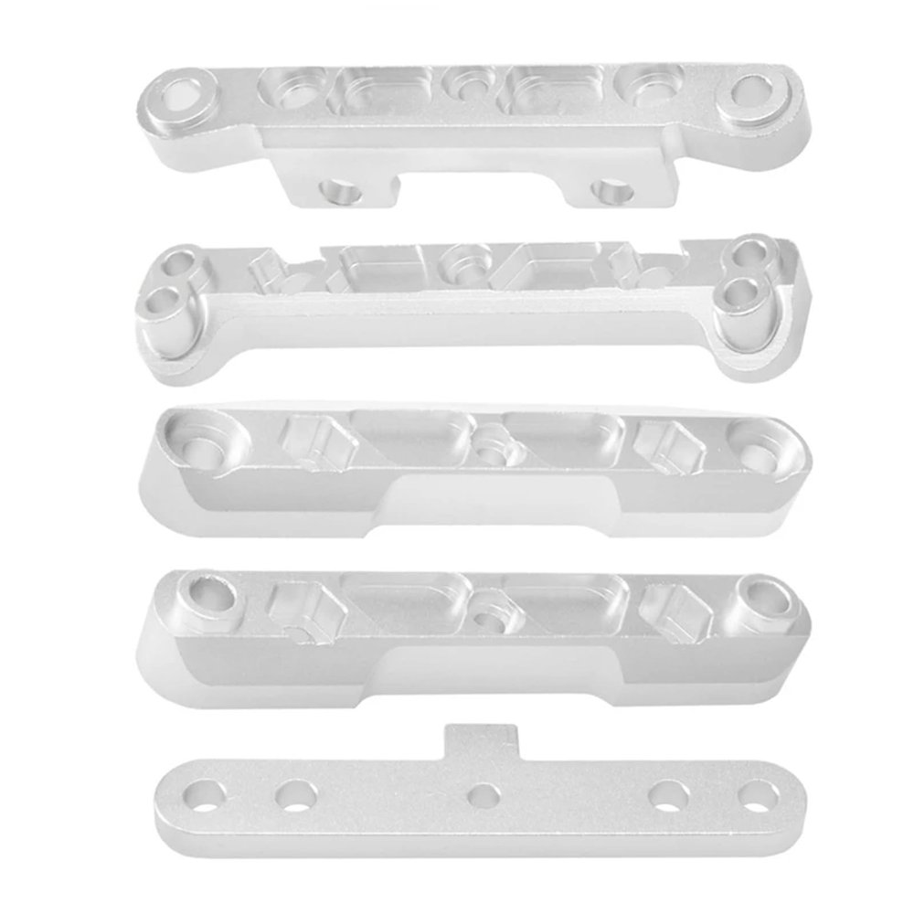 UMXUDAO Metal Lower Suspension Arm Code for 1/8 FS for Ra-CING for at-OM 6S RC Car Upgrade Accessories(Silver)