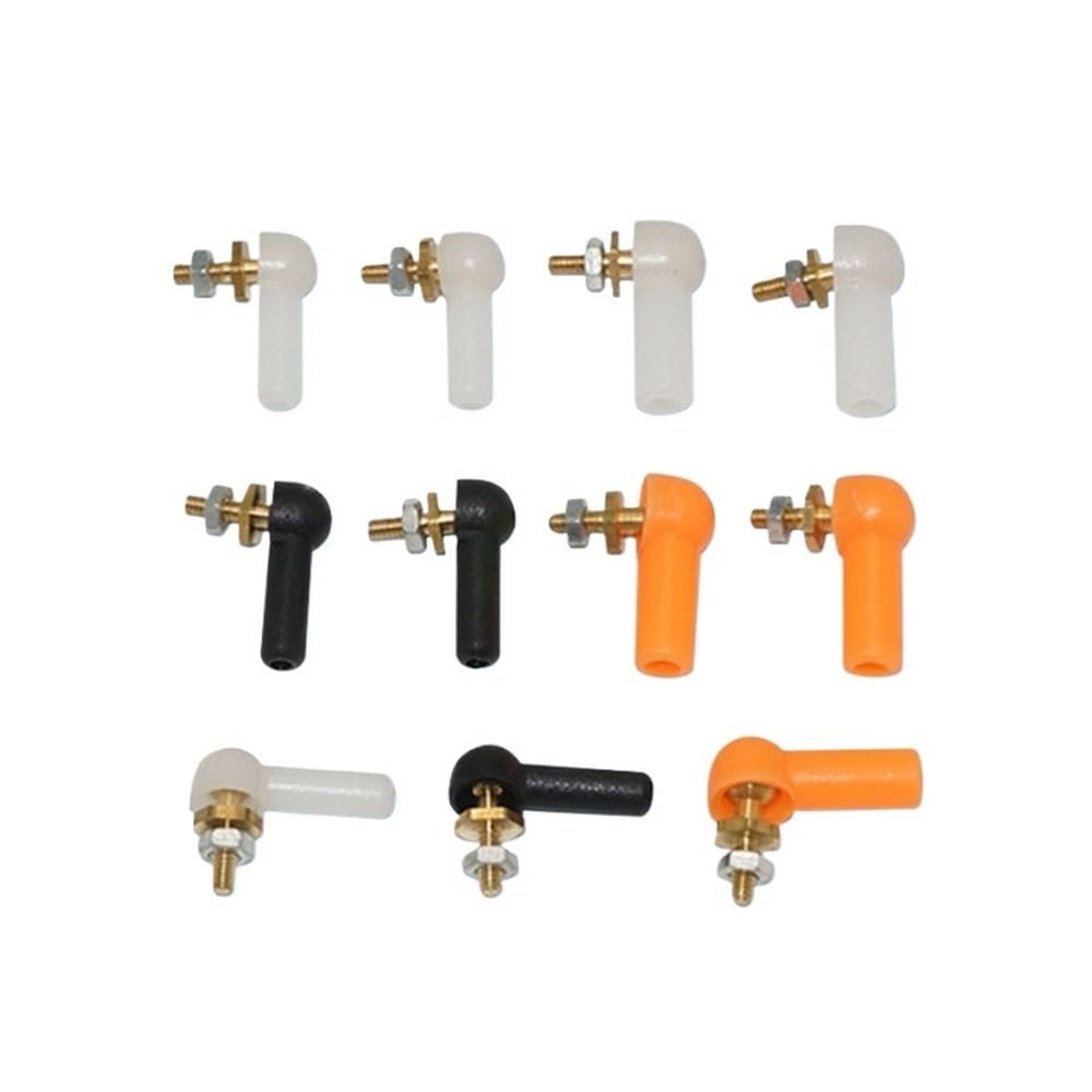 5 Pcs Ball And Roller Link Compatible With RC Model Airplane Boat Car Ball Linkage Joint Push Pull Roller Link(5PCS 2MM HOLE ORANGE)