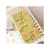 MCHIVER Lemon Yellow Custom Name Fitted Crib Sheets for Girls Boys Personalized Pack N Play Sheets Soft Infants Bedsheet 52 * 28 * 9 in view 1