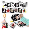 Baobrava 3 PCS Black and White High Contrast Baby Toys for Newborn, Montessori Toy Sensory Infant Tummy Time Toy Baby Essentials 0-6-12 Months Gifts view 1