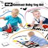 Baobrava 3 PCS Black and White High Contrast Baby Toys for Newborn, Montessori Toy Sensory Infant Tummy Time Toy Baby Essentials 0-6-12 Months Gifts view 2
