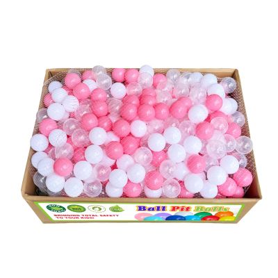 BBRUN Ball Pits Balls 2000 Count Play Plastic Balls for Ball Pits Playpen BPA- Free Crush Proof Crawling Tunnels Balls for Pet Dogs (2000 Count, Pink-White)