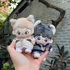 niannyyhouse 10cm Plush Doll Clothes Shirt Vest Pants Tie School Uniform Outfit 4in Doll Dressup (Blue) view 4