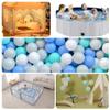 BBRUN Ball Pits Balls 1000 Count Play Plastic Balls for Ball Pits Playpen BPA- Free Crush Proof Bounce House Balls for Pet Dogs,Soft Plastic Pool Ball for Toddlers (Blue-White, 1000) view 3