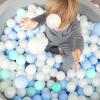 BBRUN Ball Pits Balls 1000 Count Play Plastic Balls for Ball Pits Playpen BPA- Free Crush Proof Bounce House Balls for Pet Dogs,Soft Plastic Pool Ball for Toddlers (Blue-White, 1000) view 4