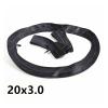 1/2pcs Tyres 20x3 20x3.0 Butyl Rubber Inner Tube 20x3.00 Inner Camera Straight Compatible with 20 Inch Tire Electric Vehicle Accessories (1pc One Size) view 2