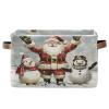STAYTOP Cute Santa Claus Large Storage Basket Collapsible Storage Bins Waterproof Laundry Basket with Handle,Used for Home Closets, Offices, Bedrooms 1PCS view 1