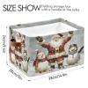 STAYTOP Cute Santa Claus Large Storage Basket Collapsible Storage Bins Waterproof Laundry Basket with Handle,Used for Home Closets, Offices, Bedrooms 1PCS view 3