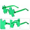 baotongle 9pcs St. Patrick's Day Party Accessories Set Include 3pcs Four Leaf Clover Glasses 3pcs Green Necklaces 3pcs Green Shamrock Necklaces view 3