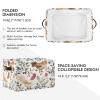 STAYTOP Watercolor Roosters Large Storage Basket Collapsible Storage Bins Waterproof Laundry Basket with Handle,Used for Home Closets, Offices, Bedrooms 2PCS view 2