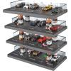 1:64 Scale Diecast Car Display Case 4-Tier Parking Garage Diorama for Hot Wheels, Matchbox, Collectors - 24 Spots, Holds 40+ Cars | Freestanding Wood & Acrylic Storage Organizer with Easy Assembly view 1