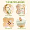 ROBUD Wooden Activity Cube, Educational Wooden Toys with 7 Functional Areas, Montessori Toys for 1+ Year Old Boys & Girls, Flower Bush Theme view 4