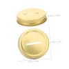 Mikinona 12pcs Lids for Regular Mouth Jars Tinplate Jar Tops for Storage and Organization view 2