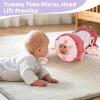 vocheer Tummy Time Pillow with Detachable Sensory Toys for Babies,Inflatable Design,Pink Rabbit, Baby Girl Toys 3-6 Months with Tummy Time Mirror, Rattles, Teether, Baby Girl Gifts view 3