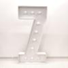 2.4FT/28.74in Marquee Light up Numbers Marquee Number 7 with White Lights for Birthday Party Large Mosaic Frame Letter Cardboard Pre-Cut Giant Cut-Out Thick Foam Board Sign DIY Decorations view 1