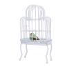 1:12 Scale Dollhouse Bird Cage Metal Realistic Opening Door Miniature Dollhouse Bird Cage with Fake Grass Bird Sticker (White) view 1