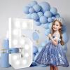 2.4FT/28.74in Marquee Light up Numbers Marquee Number 5 with White Lights for Birthday Party Large Mosaic Frame Letter Cardboard Pre-Cut Giant Cut-Out Thick Foam Board Sign DIY Decorations view 1