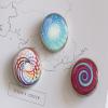 Colorful Glowing Galaxy Starry Sky Decompression top Stainless Steel Toy Luminous Desktop Rotating view 2