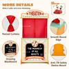 labebe - Deluxe Wooden Puppet Theater Bonus 2 Hand Puppet, 2-in-1 Clock Theater Reversible Play Store, Double-Sided Lemonade Stand, Puppet Show Theater Toy with Chalkboard for Kids 36M+ view 3