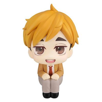 Anime Figure Miya Atsumu Look Up Figure, 10cm Mini Miya Atsumu Cake Topper Figure Model Statue Handmade Collectible for Fans