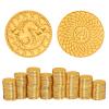 50 PCS DND Fantasy Metal Gold Coins & Leather Pouch for Dungeons & Dragons Novelty Tabletop RPG Board Games Tokens Treasure Coins for Party Tablelap Games Accessories Addons Medieval Game view 1