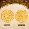 50 PCS DND Fantasy Metal Gold Coins & Leather Pouch for Dungeons & Dragons Novelty Tabletop RPG Board Games Tokens Treasure Coins for Party Tablelap Games Accessories Addons Medieval Game view 3