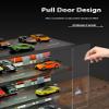1/64 Scale Diecast Car Diorama Garage Parking Dustproof Storage Shelf with Lights,Display Case for Hot Wheels & Matchbox Cars view 3
