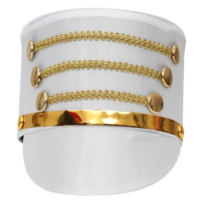 TiaoBug Children Kids Band Drum Major Hat Toy Soldier Cap Majorette Master Hat Cosplay Costume Accessories White One Size
