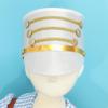TiaoBug Children Kids Band Drum Major Hat Toy Soldier Cap Majorette Master Hat Cosplay Costume Accessories White One Size view 2