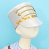 TiaoBug Children Kids Band Drum Major Hat Toy Soldier Cap Majorette Master Hat Cosplay Costume Accessories White One Size view 3