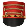 TiaoBug Children Kids Band Drum Major Hat Toy Soldier Cap Majorette Master Hat Cosplay Costume Accessories Red One Size view 1