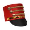 TiaoBug Children Kids Band Drum Major Hat Toy Soldier Cap Majorette Master Hat Cosplay Costume Accessories Red One Size view 2