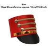 TiaoBug Children Kids Band Drum Major Hat Toy Soldier Cap Majorette Master Hat Cosplay Costume Accessories Red One Size view 4