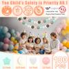 GOGOSO Star Heart Moon Ball Pit Balls, Shaped Play Balls for Ball Pit, 100 200 500 1000 Crush Proof Bpa Free Kids Toddler Baby Pastel Pelotas,Refreshing Green Orange-Pink, 100 view 3