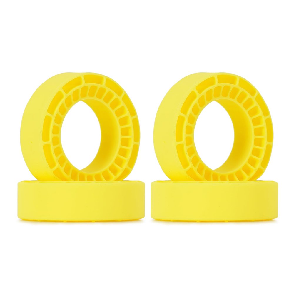 INJORA 4pcs Silicone Rubber Inserts for 64 * 24mm 1.3" Tires(1365)(Yellow)