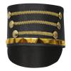 FEESHOW Kids Band Soldier Hat Drum Major Hat Cosplay Costume Accessories for Halloween Christmas Themed Party Black One Size view 1