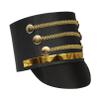 FEESHOW Kids Band Soldier Hat Drum Major Hat Cosplay Costume Accessories for Halloween Christmas Themed Party Black One Size view 2