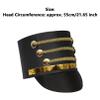 FEESHOW Kids Band Soldier Hat Drum Major Hat Cosplay Costume Accessories for Halloween Christmas Themed Party Black One Size view 4