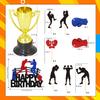 16 PCS Boxing Cake Toppers Boxing Birthday Decoration Boxing Theme Party Decorations for Fight Party Boxing Competition and Boxer Birthday Cake Decor view 2