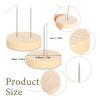 24PCS Crochet Doll Stand Wood Knit Doll Screen Stand Single Double Steel Needle Doll Holder Felt Doll Wooden Base Support Action Figure Stand view 2