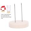 24PCS Crochet Doll Stand Wood Knit Doll Screen Stand Single Double Steel Needle Doll Holder Felt Doll Wooden Base Support Action Figure Stand view 4