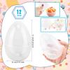 12 Pack 4.5 Inch Clear Easter Egg Plastic Transparent Easter Eggs Fillable Easter Eggs Empty for DIY Baskets or Egg Hunt Decor Easter Party Favors view 2