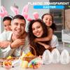 12 Pack 4.5 Inch Clear Easter Egg Plastic Transparent Easter Eggs Fillable Easter Eggs Empty for DIY Baskets or Egg Hunt Decor Easter Party Favors view 4