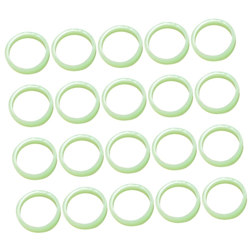 COSMEVIVI 100pcs Fluorescent Plastic Finger Rings Dark Party Supplies for Festivals Celebrations and Events Fun Decorations for Friends and Family